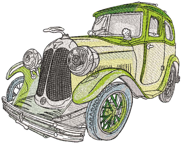 Austin seven swallow embroidery design