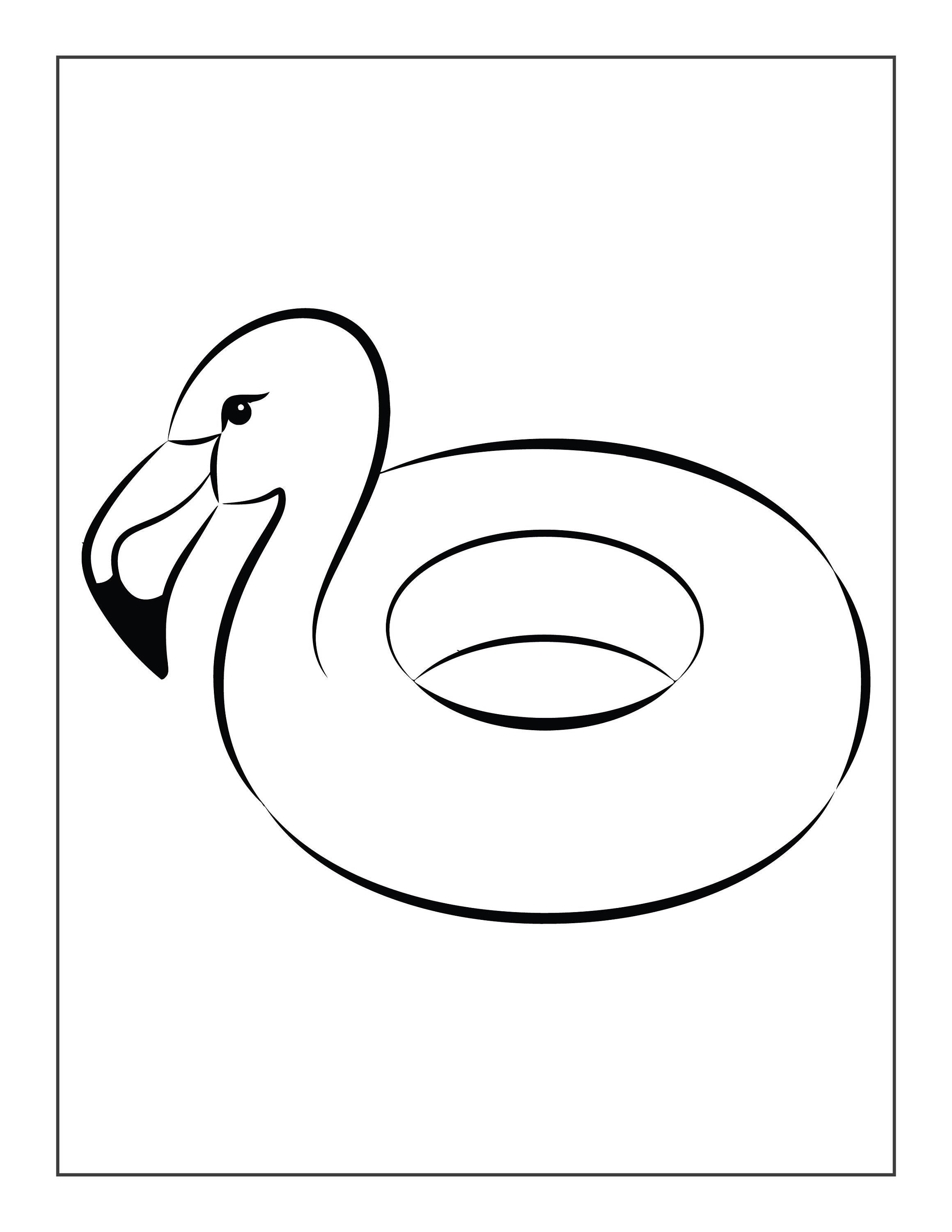 Printable swan coloring pages for children and adults