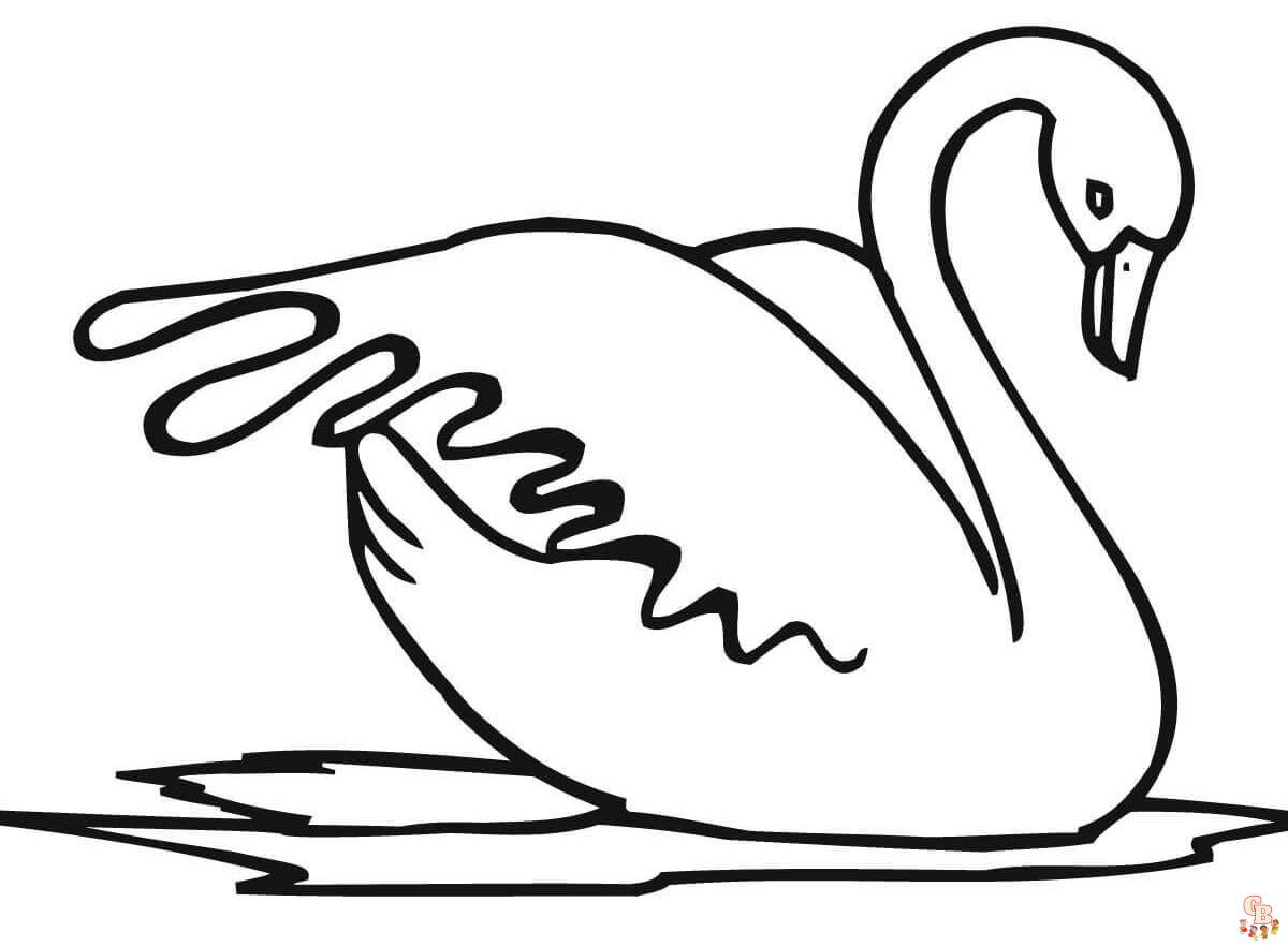 Swan coloring pages