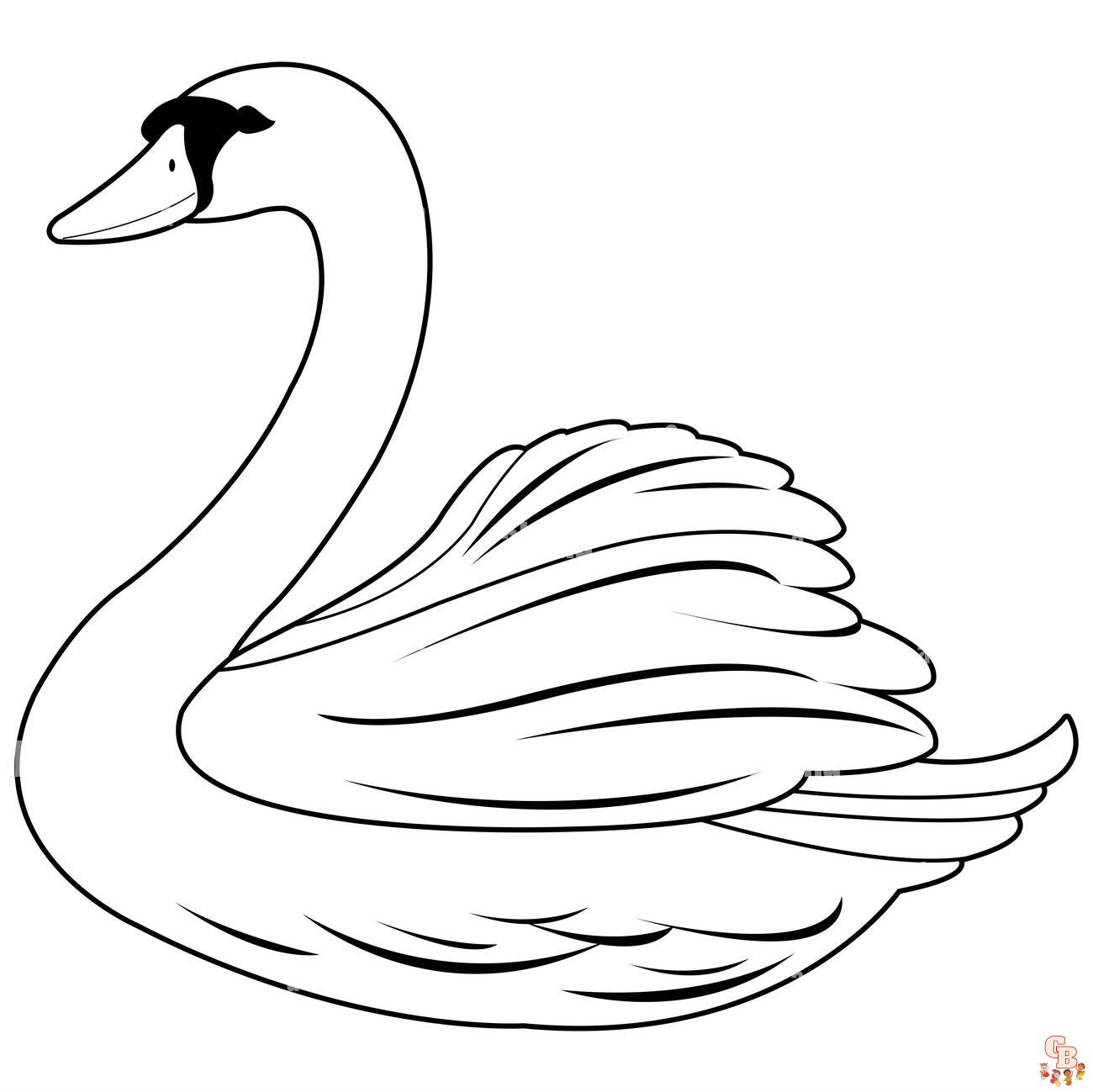 Swan coloring pages