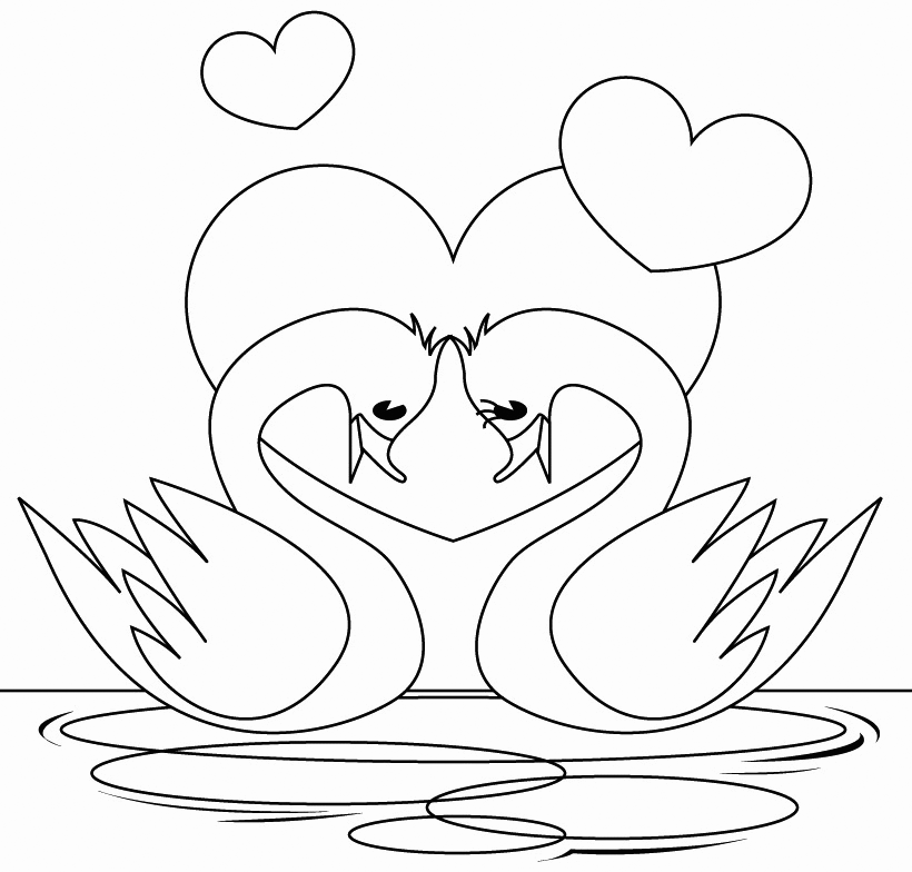 Swan coloring pages