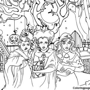 Hocus pocus coloring pages printable for free download