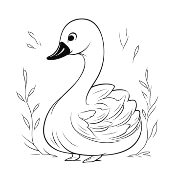 Swan drawing png transparent images free download vector files