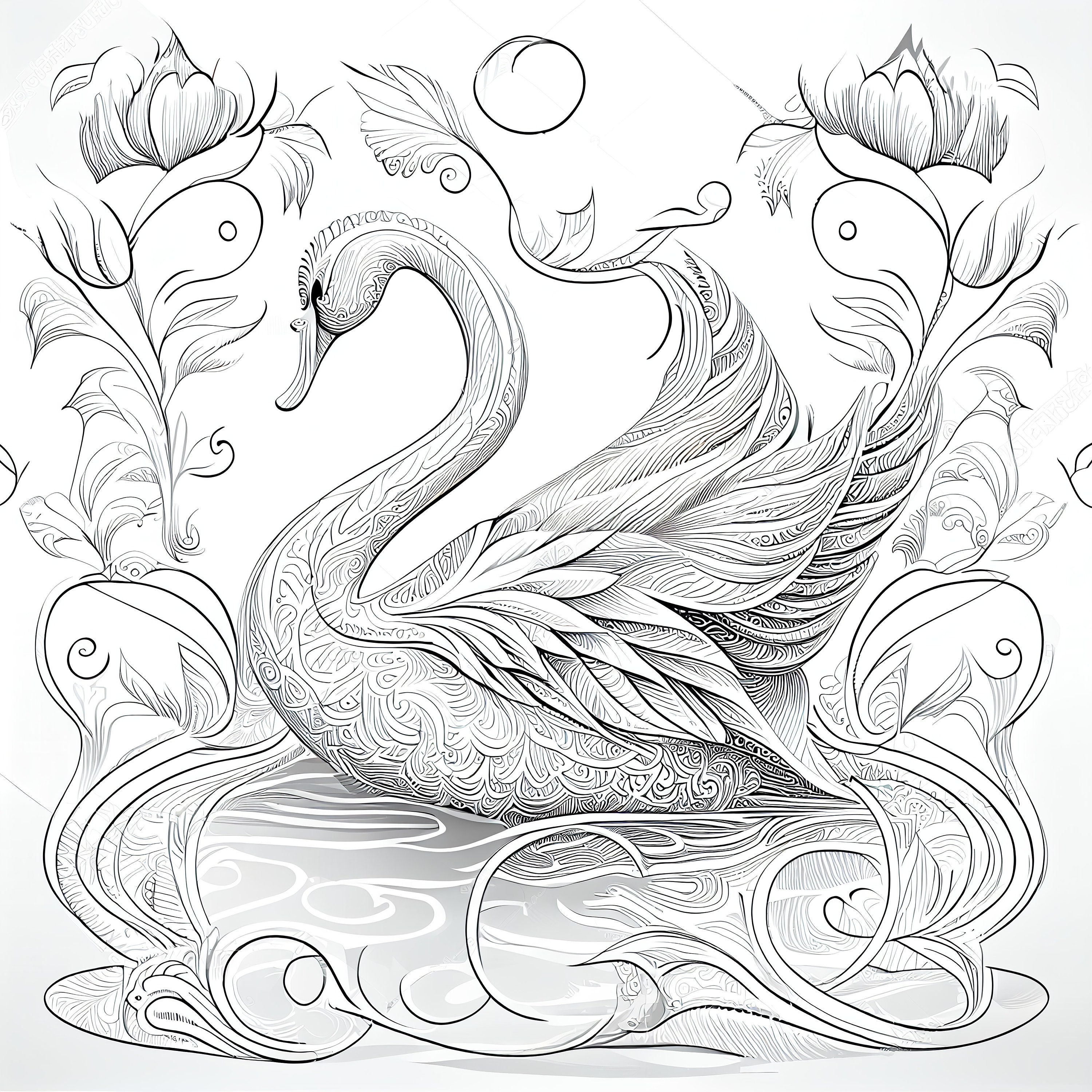 Swan coloring page