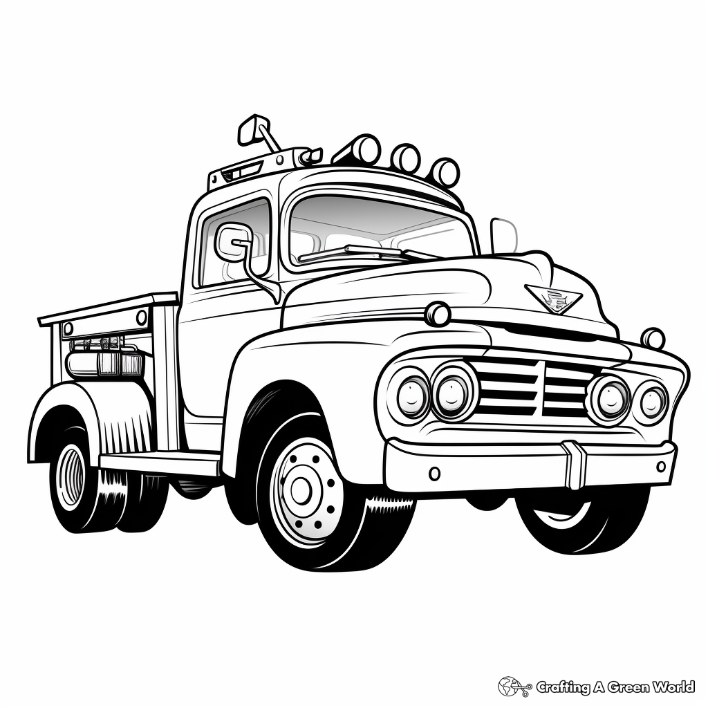 Tow truck coloring pages
