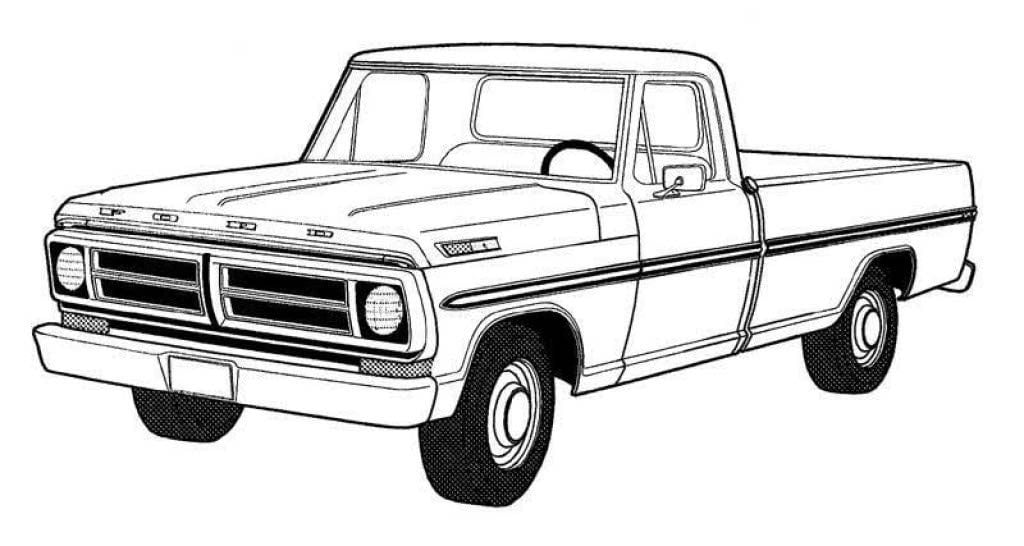 Pick up truck coloring pages printable kids adults