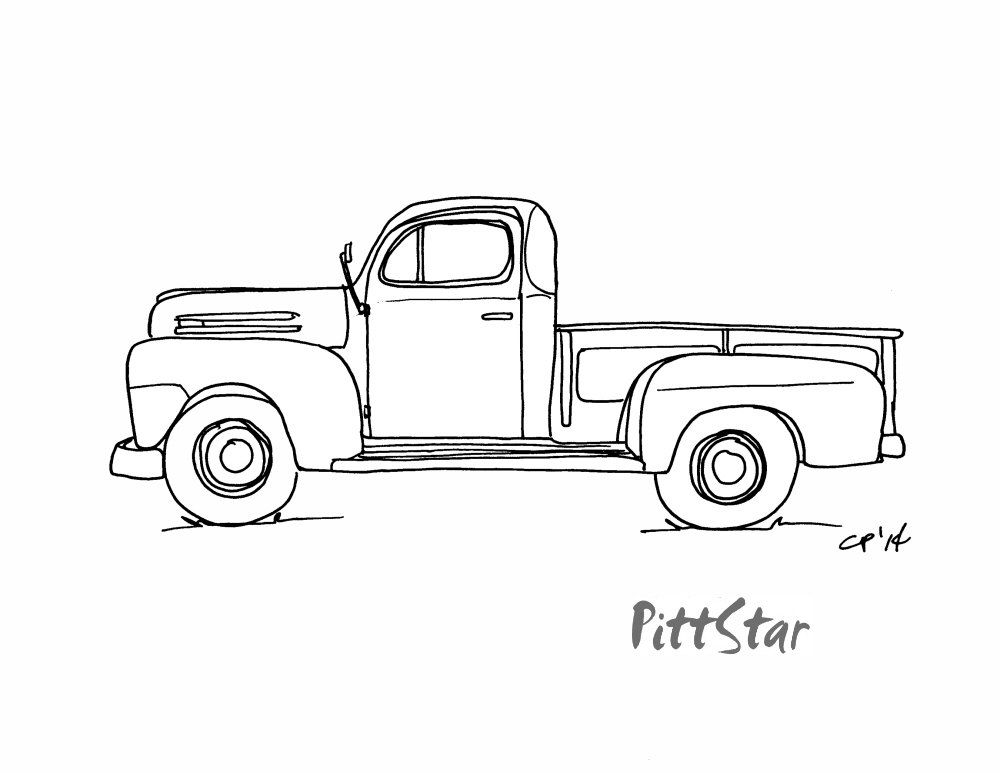 Vintage truck coloring pages old pickup truck coloring pages truck coloring pages pickup trucks vintage pickup trucks