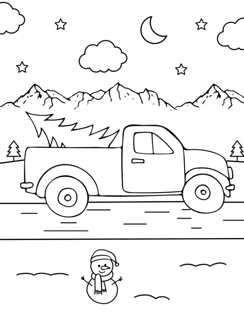 Free christmas coloring pages for kids