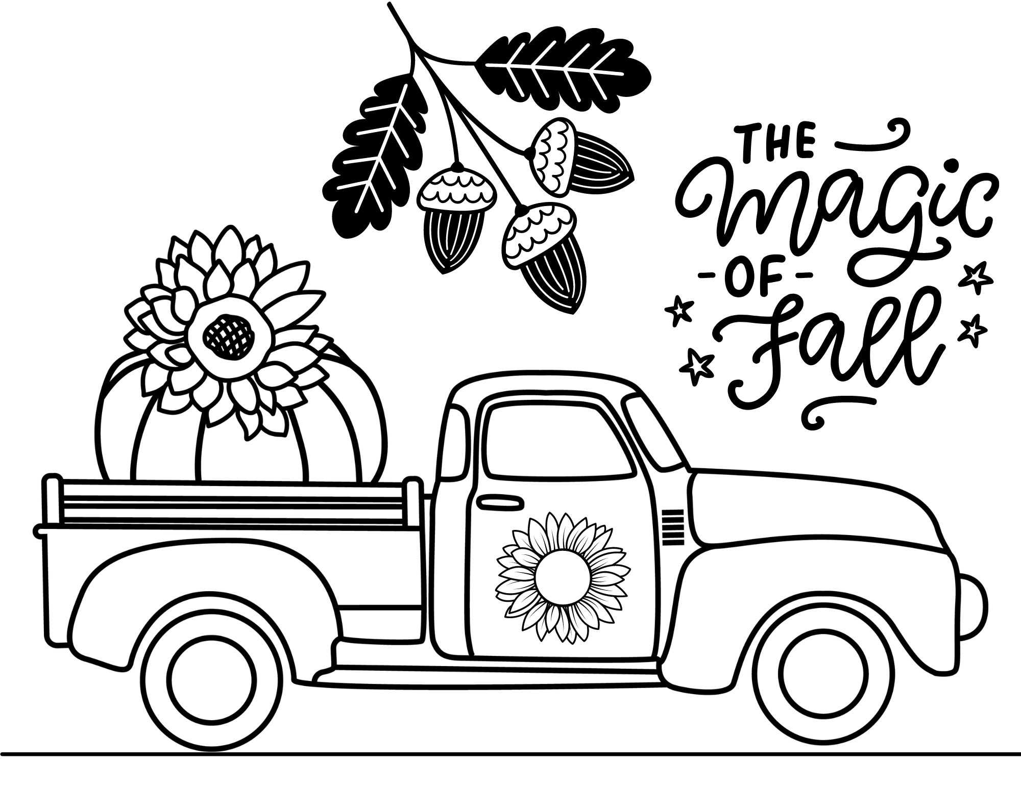 Printable cute fall coloring pages