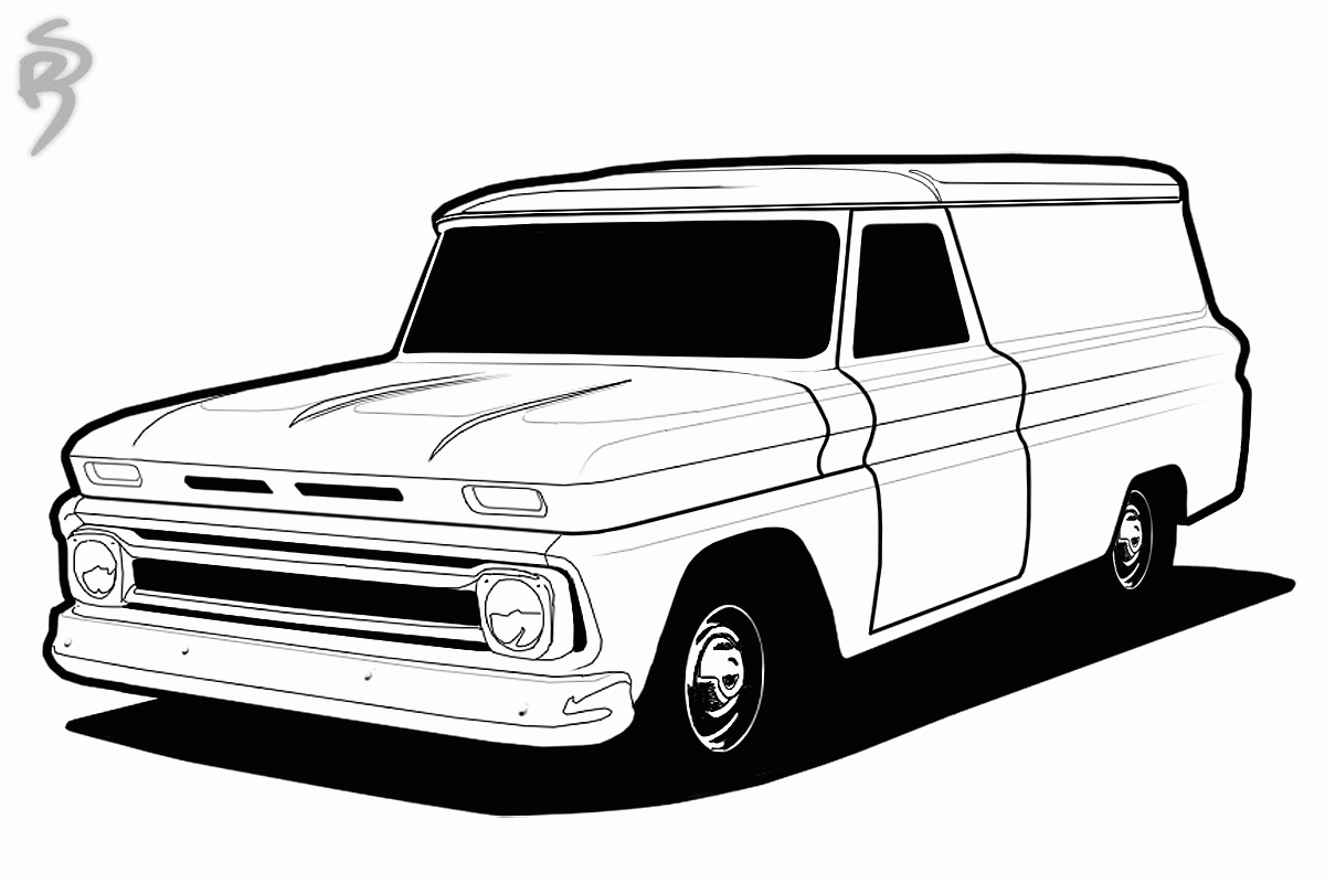 Trucks coloring pages old chevy