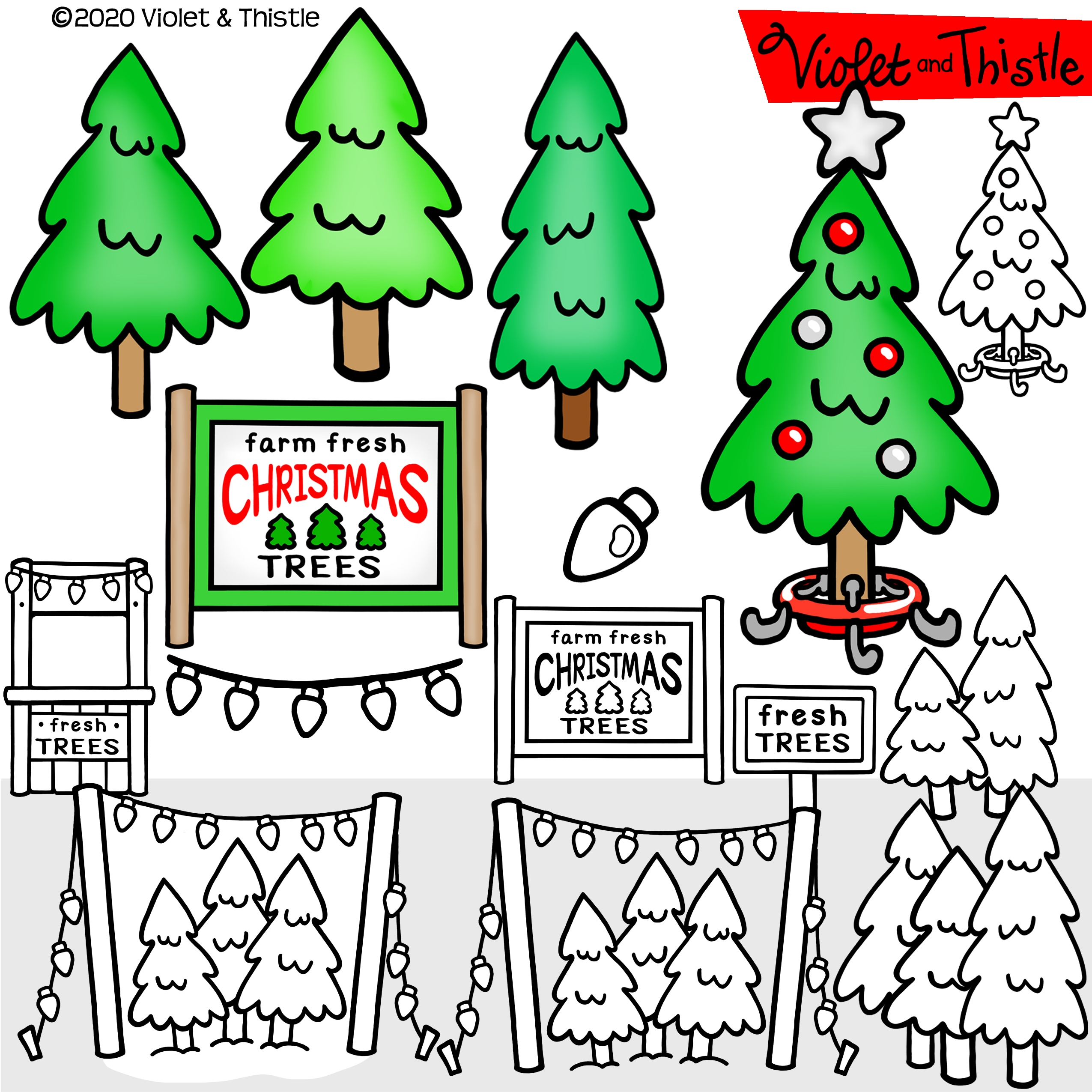 Christmas truck clipart vintage red christmas tree truck clip art christmas tree farm lot tree stand made by teachers