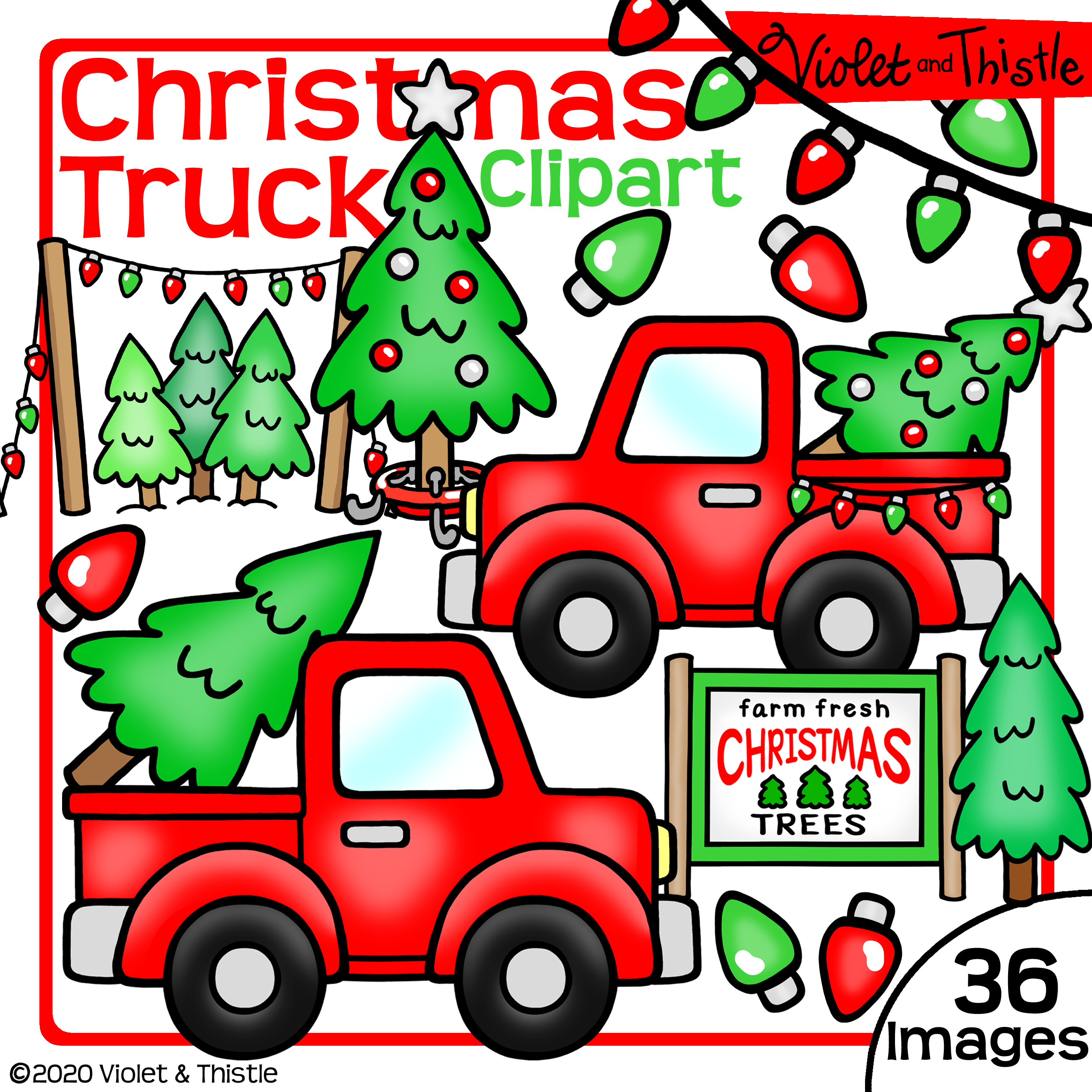 Christmas truck clipart vintage red christmas tree truck clip art christmas tree farm lot tree stand made by teachers