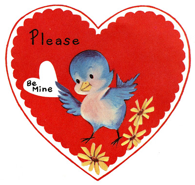 Cute vintage valentines animals