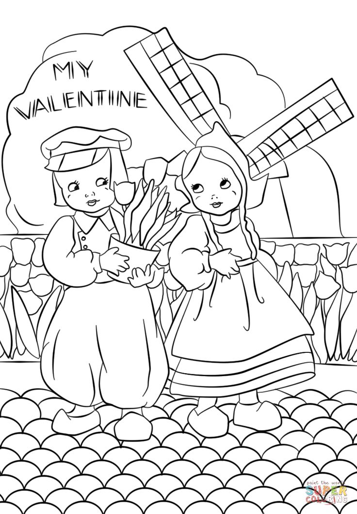 Dutch vintage valentines day card coloring page free printable coloring pages valentine coloring pages coloring pages coloring book pages