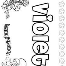 Violet coloring pages