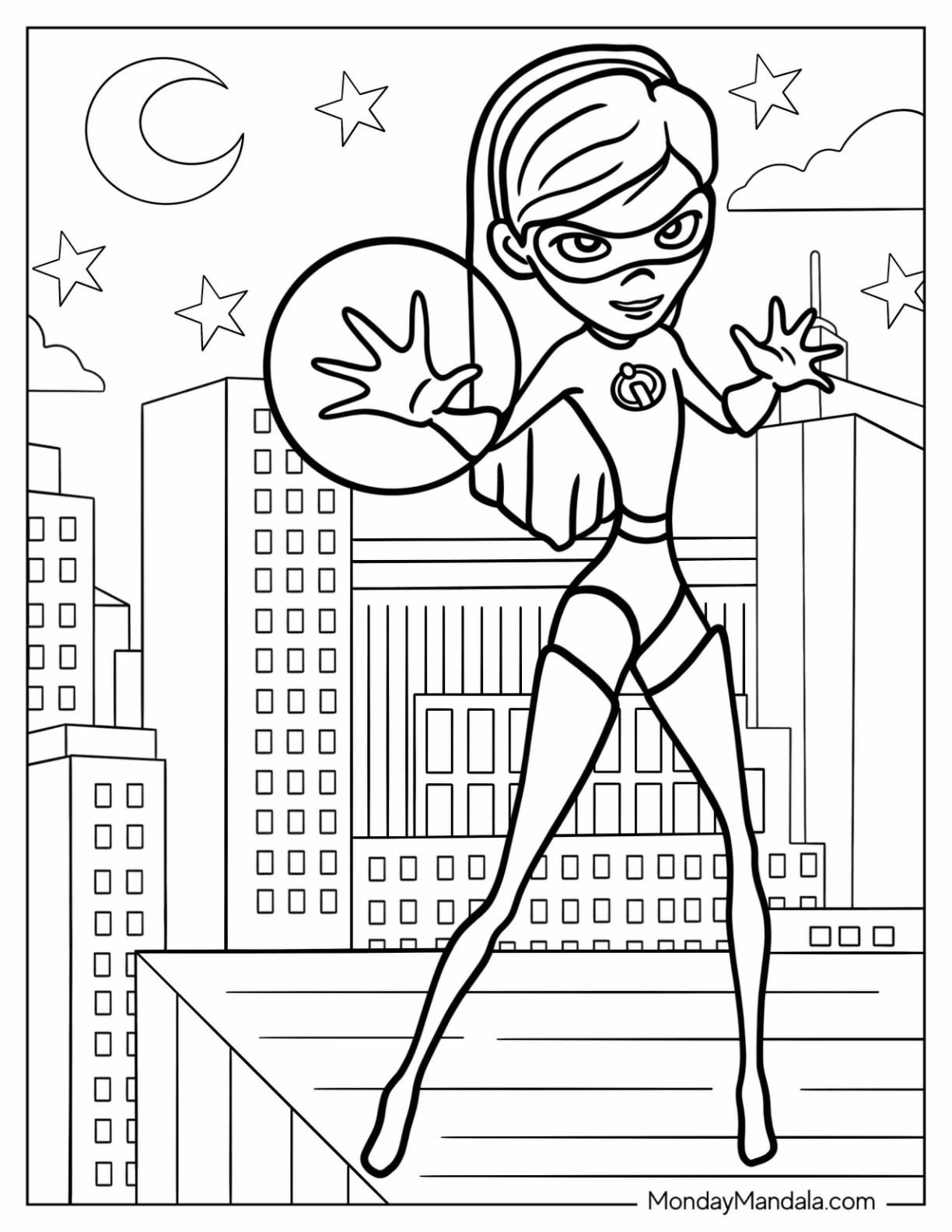 Incredibles coloring pages free pdf printables