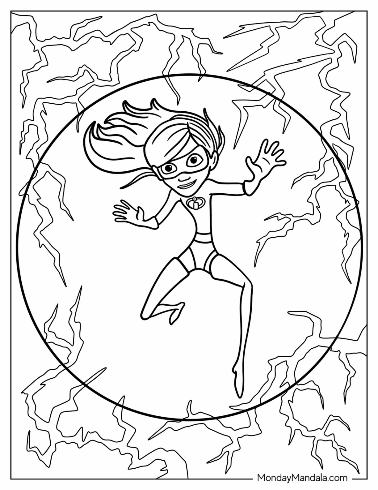 Incredibles coloring pages free pdf printables