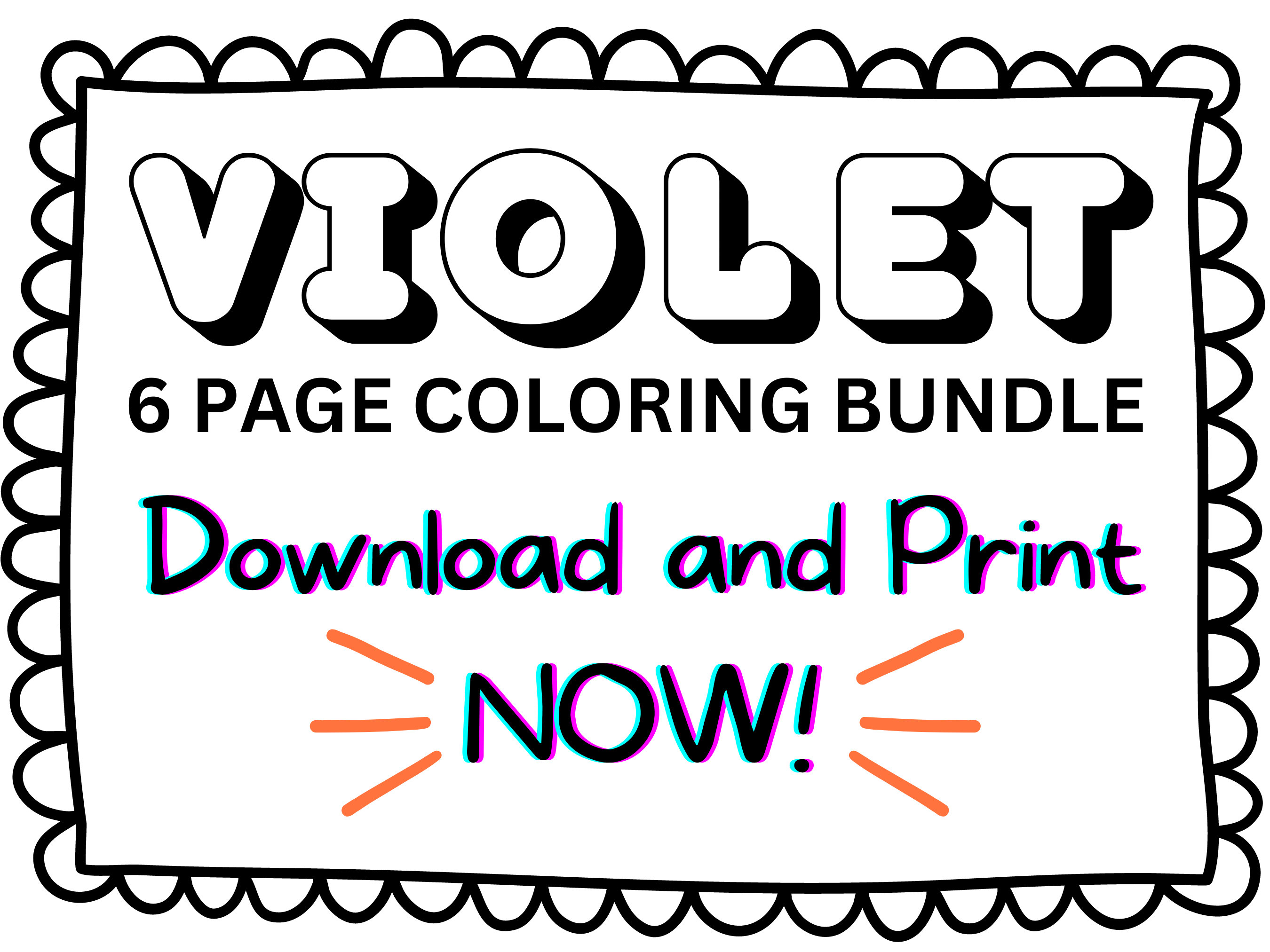 Violet coloring page printable name coloring page custom coloring personalized gift colouring page kids name sheet