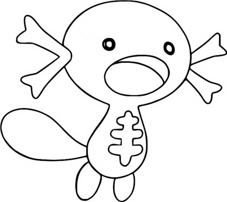 Coloring page pokãmon scarlet and violet paldean wooper