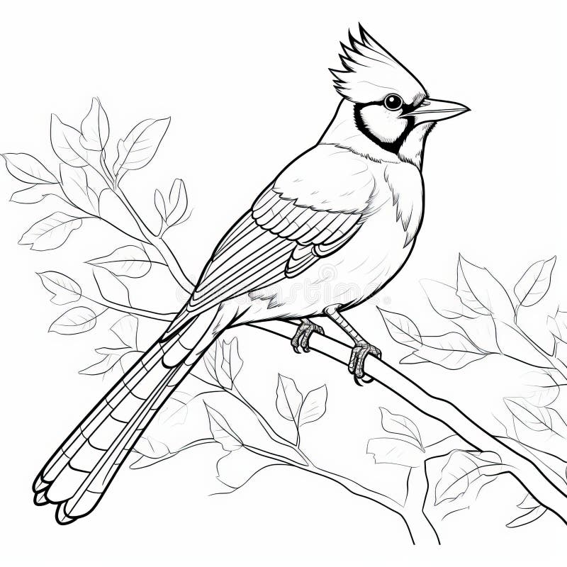 Cardinal coloring page stock illustrations â cardinal coloring page stock illustrations vectors clipart