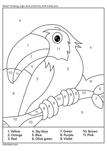 Download free color by number and educational activity worksheets for kids