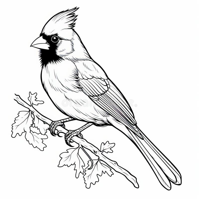 Cardinal coloring page stock illustrations â cardinal coloring page stock illustrations vectors clipart