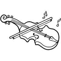 Violin coloring pages