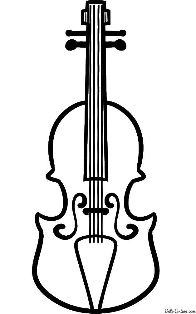 Online coloring pages coloring page violin musical instments download print coloring page