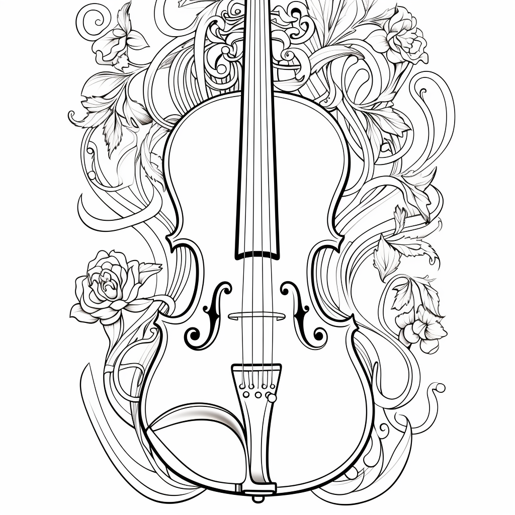 Coloring pages violin