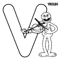 Lovely violin coloring pages for your toddler