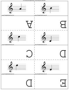 Violin flash cards