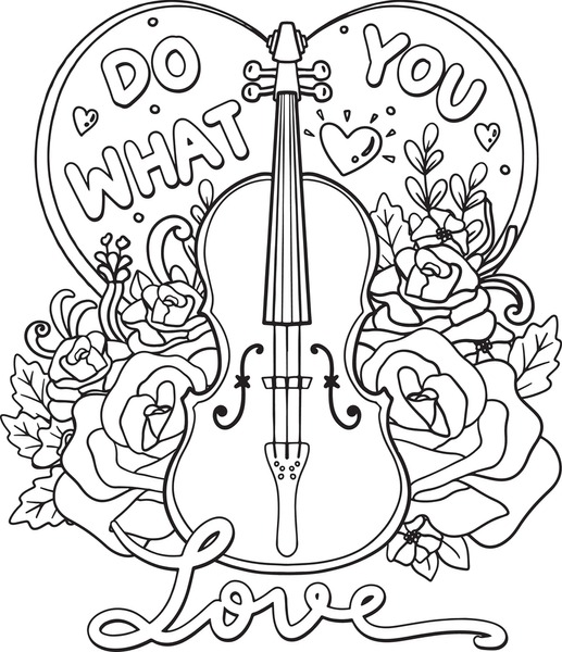 Thousand coloring pages music royalty