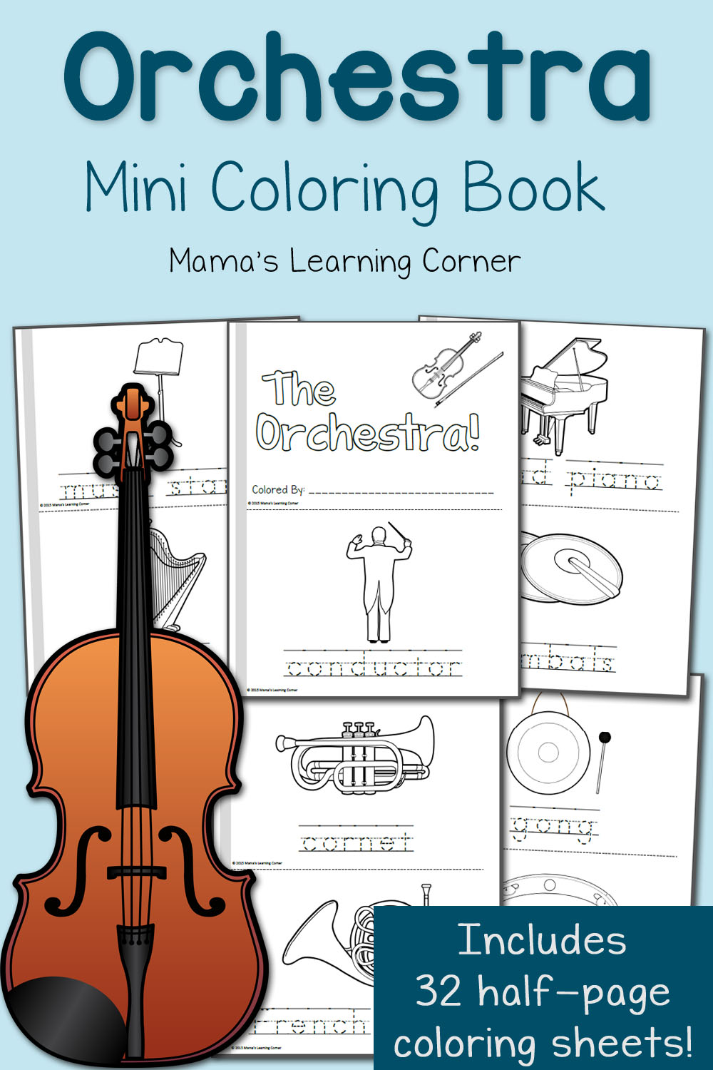 Orchestra coloring pages