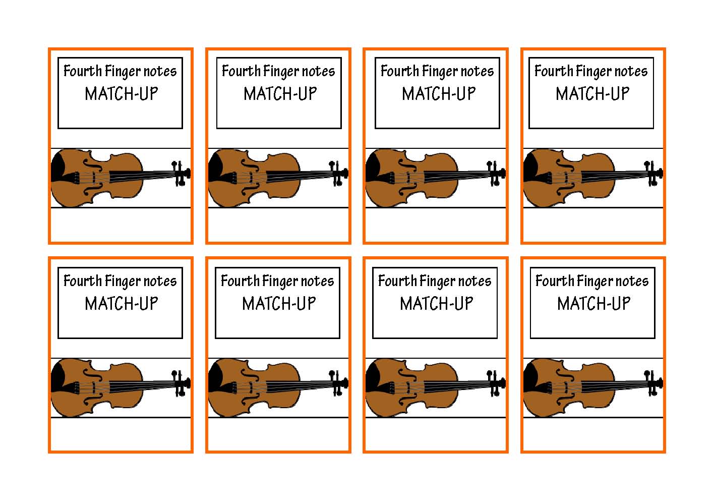 Violin flash cards â fourth finger notes denley music