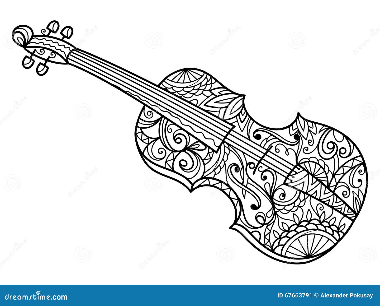 Violin coloring stock illustrations â violin coloring stock illustrations vectors clipart