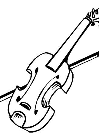 Musical instruments coloring page