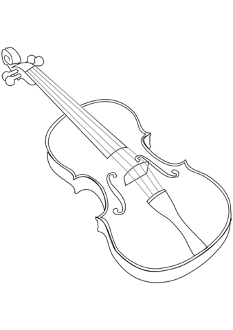 Violin coloring page free printable coloring pages