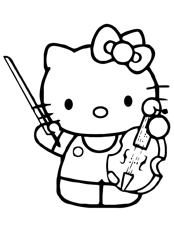 Violin coloring pages