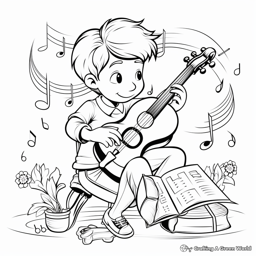 Music coloring pages