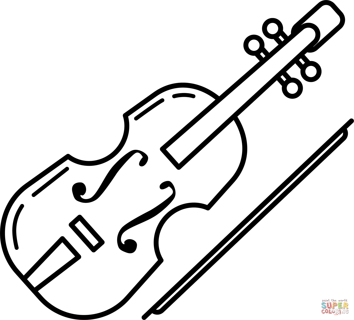 Violin coloring page free printable coloring pages