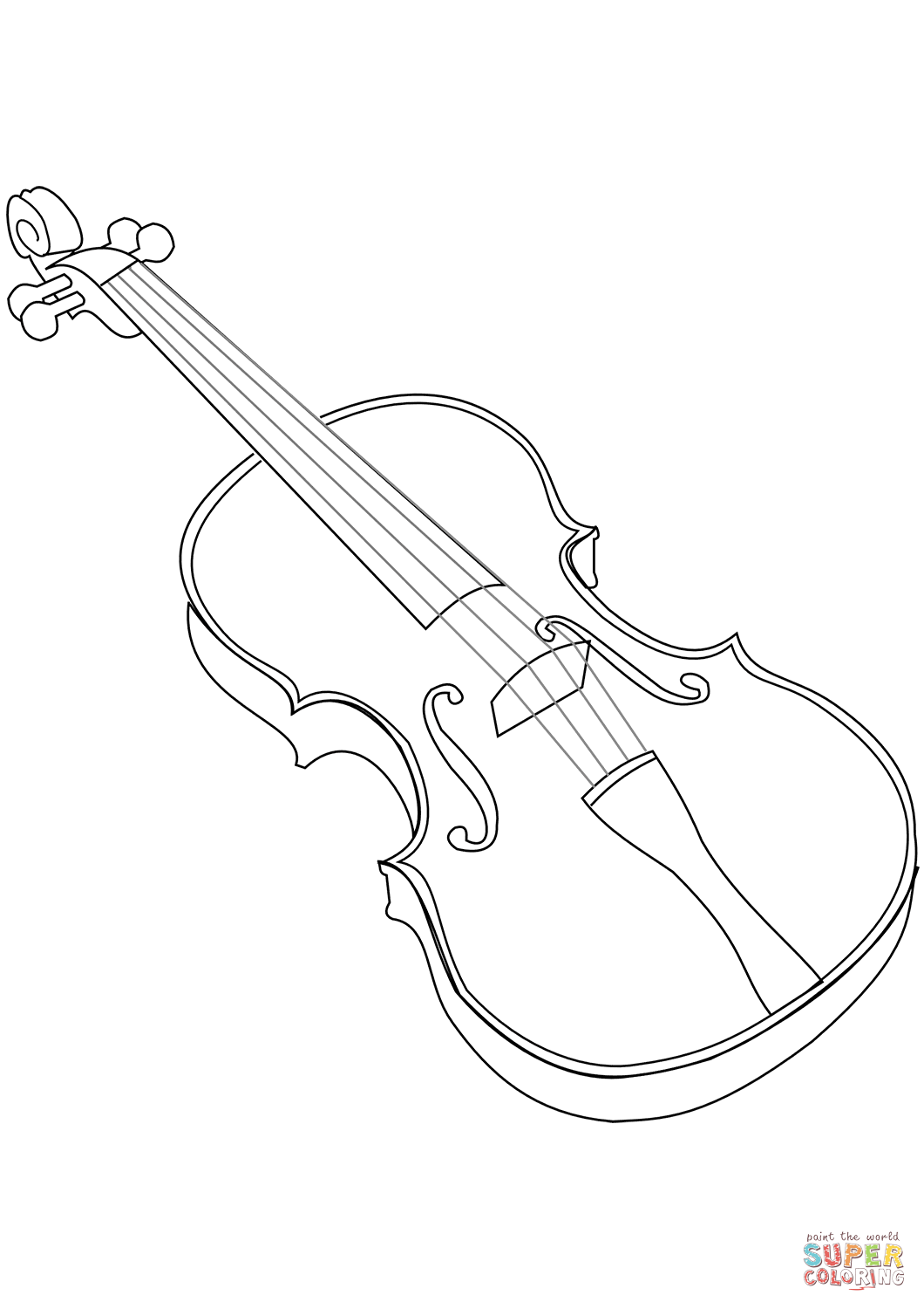 Violin coloring page free printable coloring pages