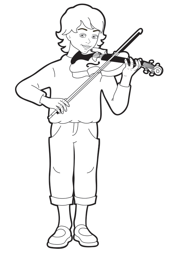 Violin coloring pages