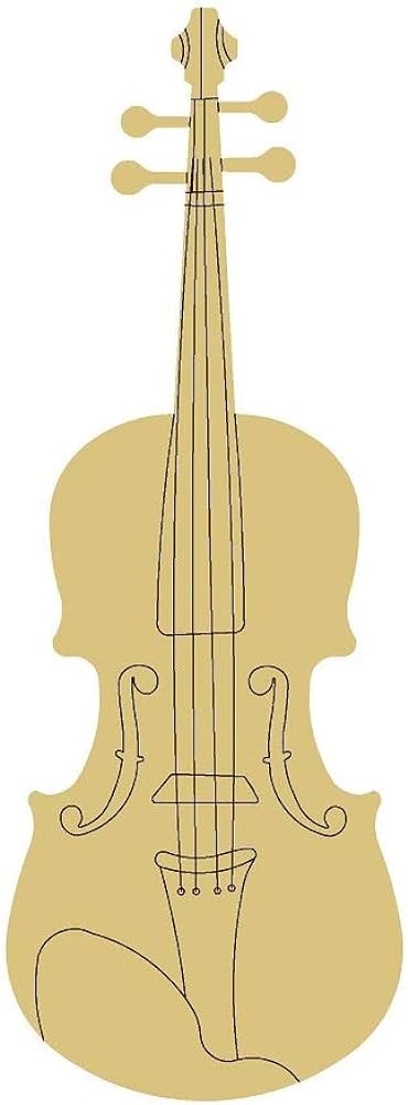 Violin design by lines cutout unfinished wood music band coloring book door hanger mdf shape canvas style art