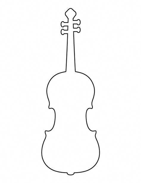 Violin pattern use the printable outline for crafts creating stencils scrapbooking and more free pdf templâ violin beginner violin sheet music learn violin