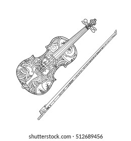 Violin coloring page images stock photos d objects vectors