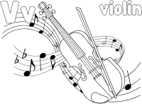 String musical instruments coloring pages and printable activities