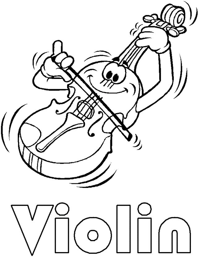 Violin coloring pages