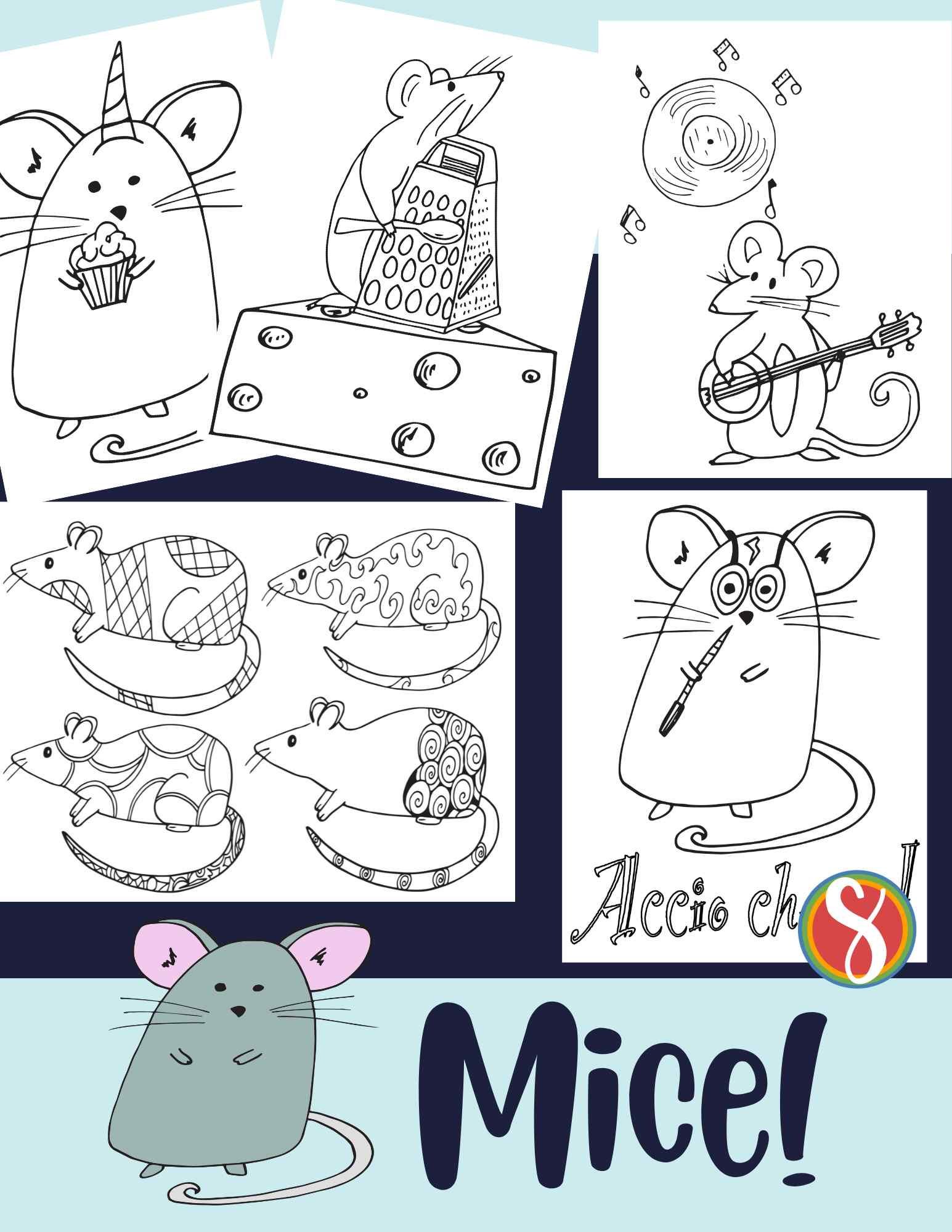 Free mouse coloring pages â stevie doodles