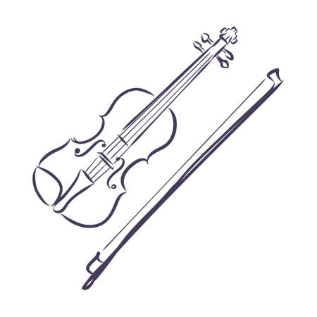 Violin line drawing stock illustrations cliparts and royalty free violin line drawing vectors