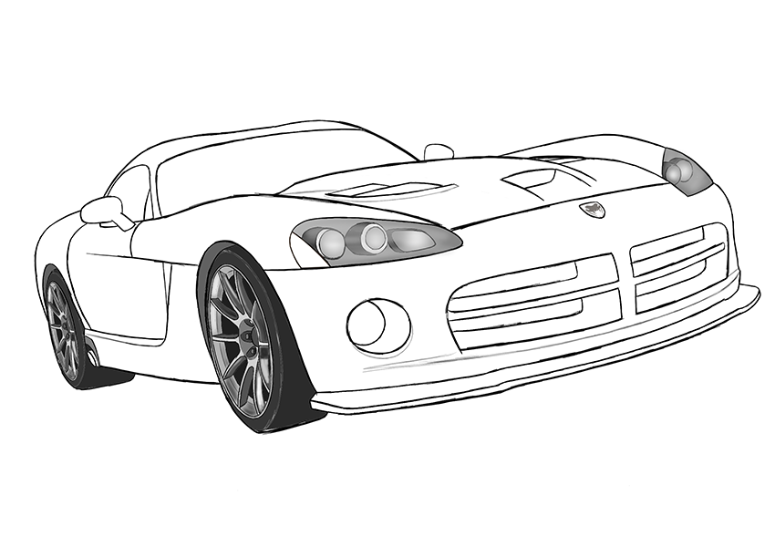 Dodge viper coloring page